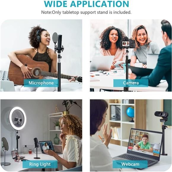 Camera Desk Mount Stand, 15.5-21.5" Adjustable Desktop C-Clamp Mounting Stand - Picture 6 of 6